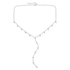 India Silver Crystal Droplet Necklace