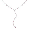 India Silver Pink Droplet Necklace