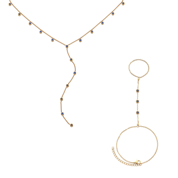 The India & Madeleine Set – Gold & Blue
