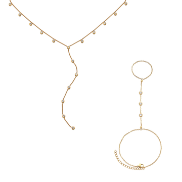 The India & Madeleine Set – Gold & Crystal