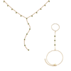 The India & Madeleine Set – Gold & Green
