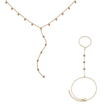 The India & Madeleine Set  – Gold & Red