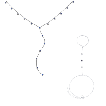 The India & Madeleine Set  – Silver & Blue