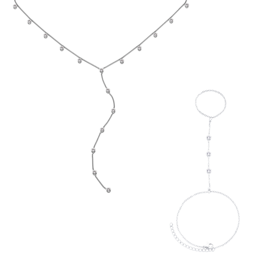 The India & Madeleine Set – Silver & Crystal