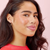 Ines Blue Gold Bee Huggie Earrings