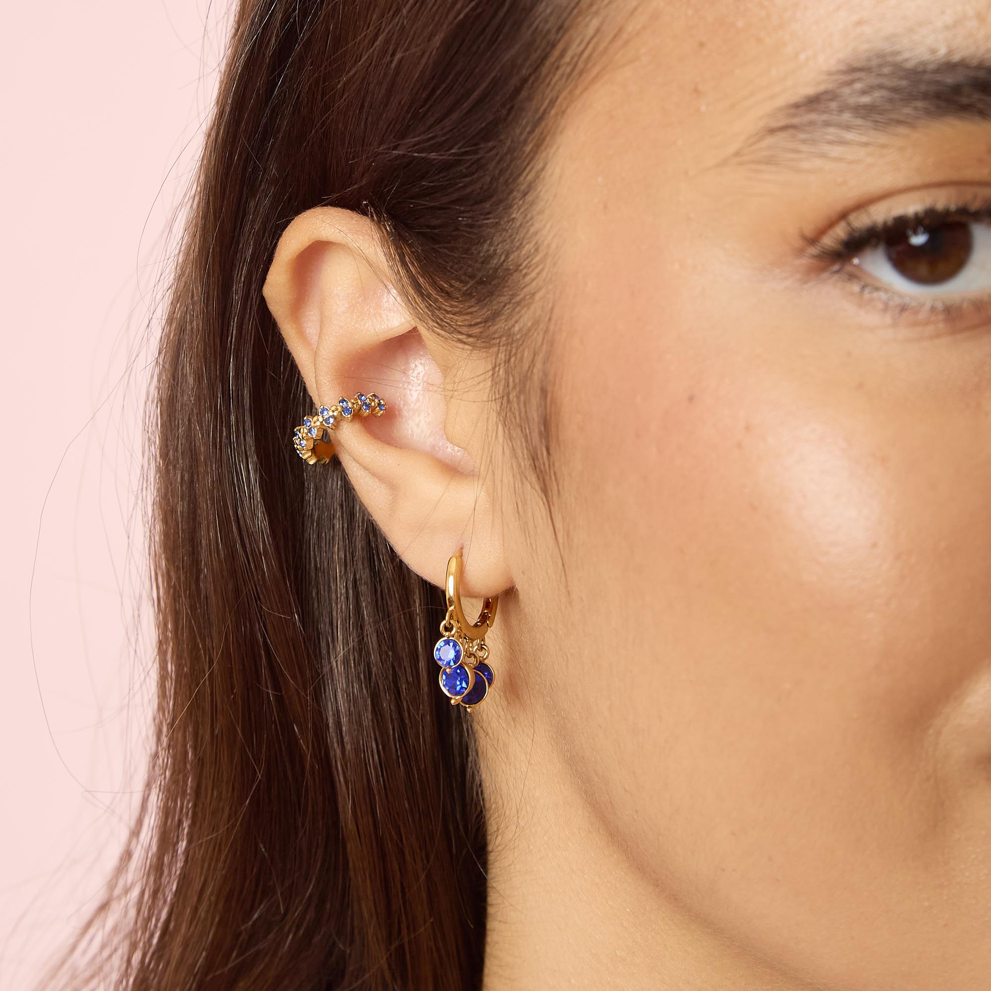Iris Waterfall Huggie Earrings – Bijoux De Mimi