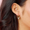 Iris Gold Crystal Waterfall Huggie Earrings