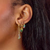Iris Rainbow Gold Waterfall Droplet Huggie Earrings