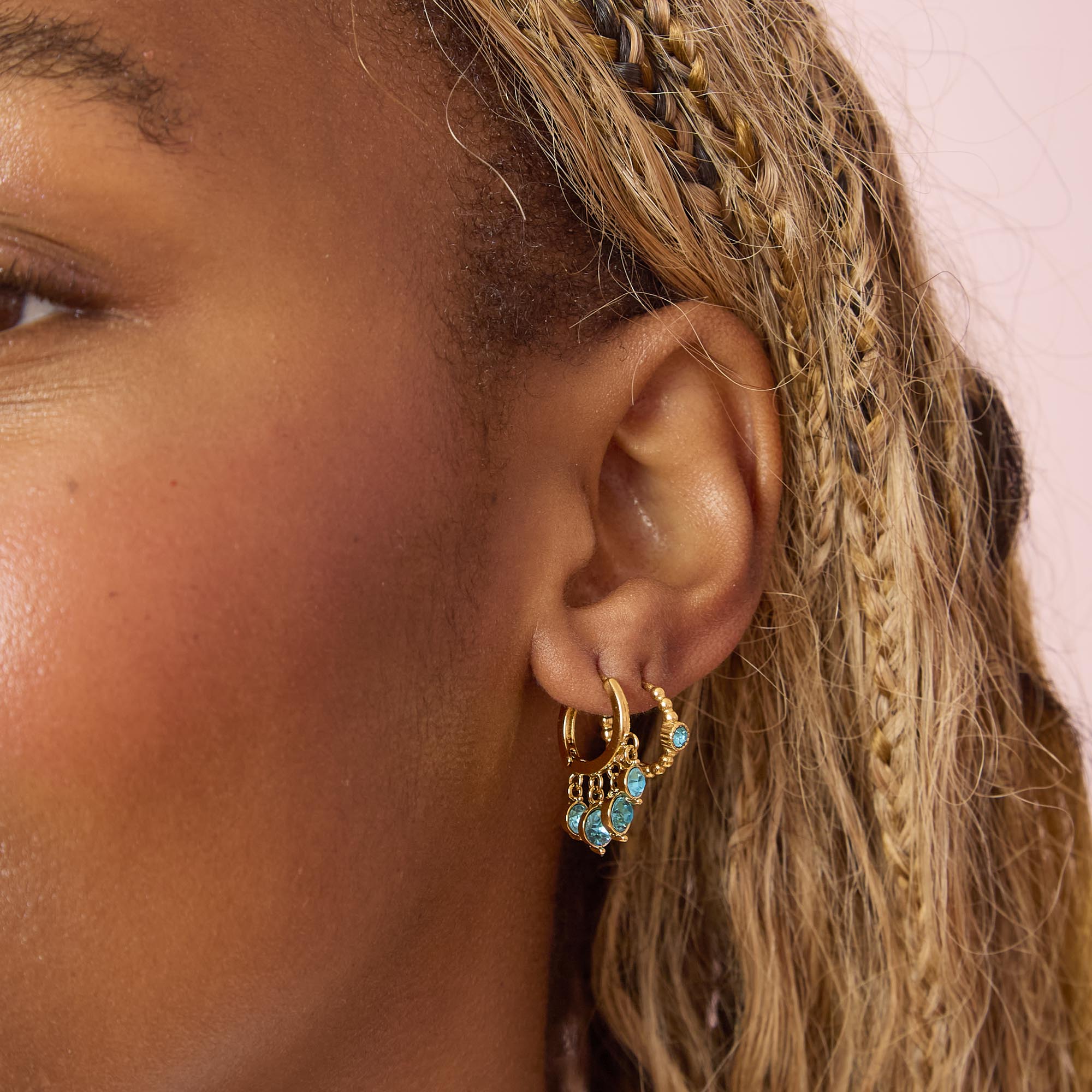 Iris Waterfall Huggie Earrings – Bijoux De Mimi