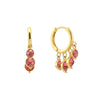 Iris Pink Gold Waterfall Huggie Earrings