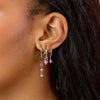 Iris Silver Rainbow Waterfall Huggie Earrings