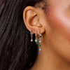 Iris Silver Rainbow Waterfall Huggie Earrings