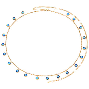 Ivy Belly Chain Blue & Gold