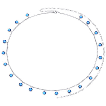 Ivy Belly Chain Blue & Silver