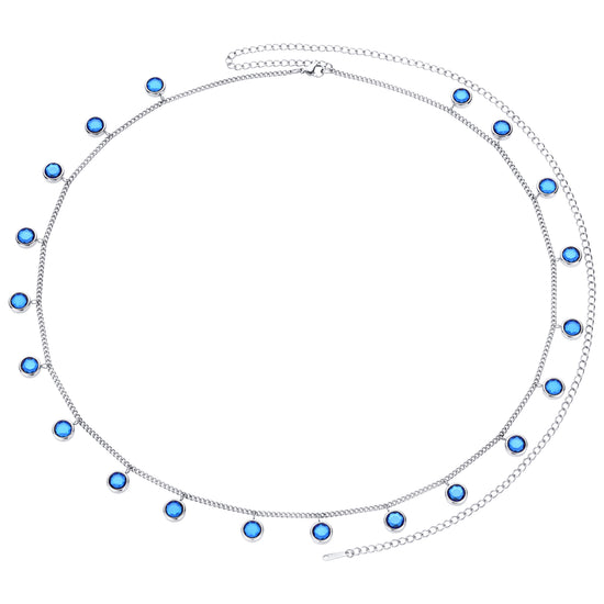 Ivy Belly Chain Blue & Silver