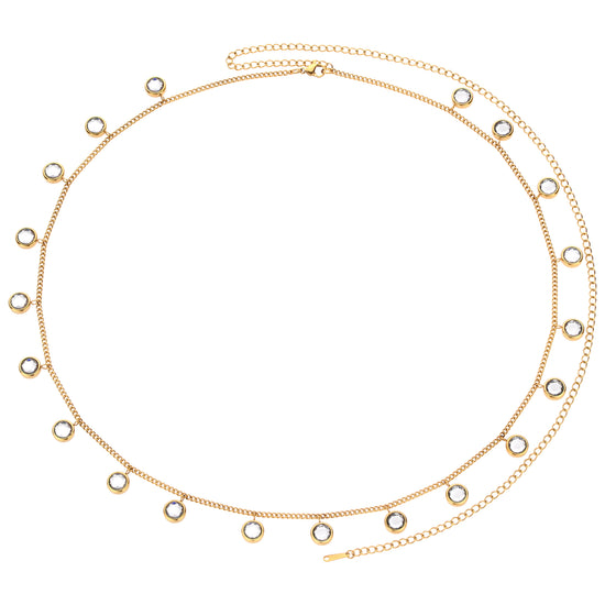 Ivy Belly Chain Crystal & Gold
