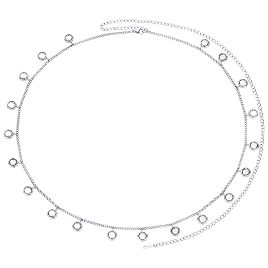 Ivy Belly Chain Crystal  & Silver