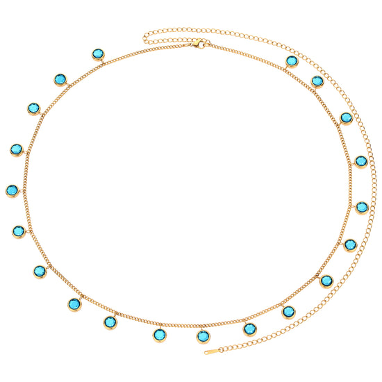 Ivy Belly Chain Turquoise & Gold