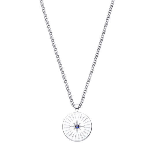 Izzy Star Pendant Necklace Blue & Silver