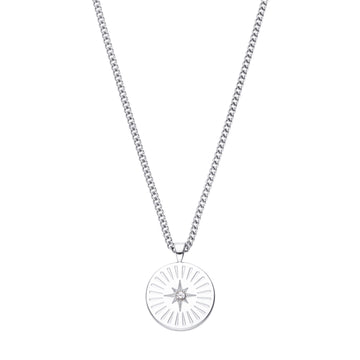 Izzy Star Pendant Necklace Crystal & Silver