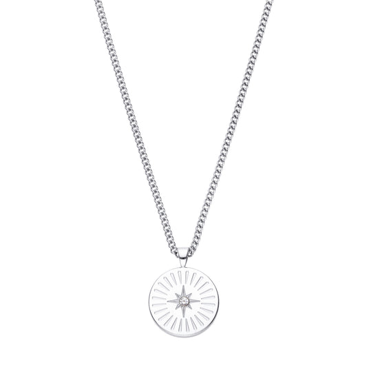 Izzy Star Pendant Necklace Crystal & Silver