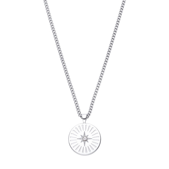 Izzy Star Pendant Necklace Crystal & Silver