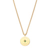 Izzy Star Pendant Necklace Green & Gold