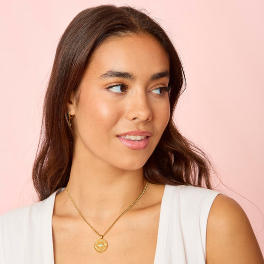 Izzy Gold Turquoise Star Pendant Necklace