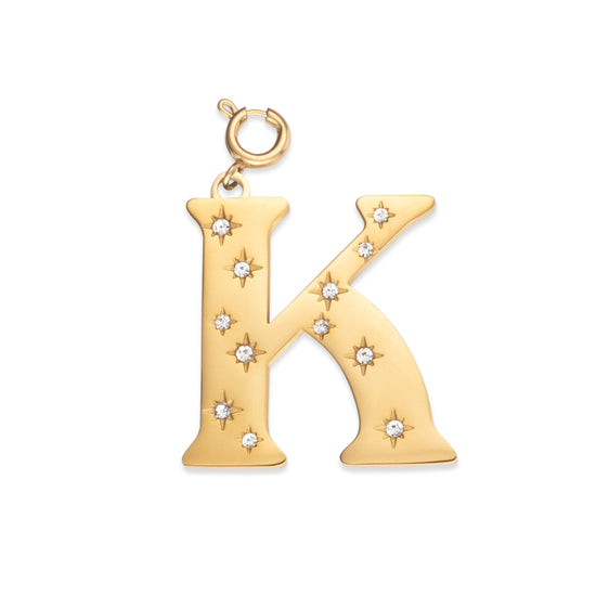 K Minnie Letter Star Necklace Charm