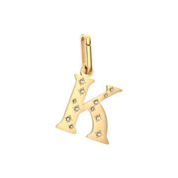 K Minnie Letter Star Necklace Charm