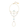 Kareena Blue Gold Hand Chain
