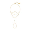 Kareena Crystal Gold Hand Chain