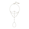 Kareena Crystal Silver Hand Chain