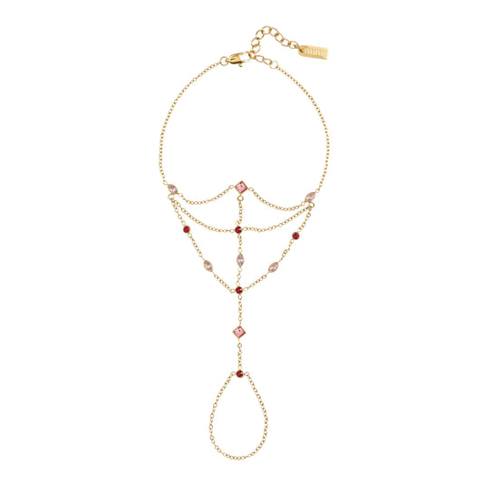 Kareena Pink Gold Hand Chain