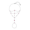 Kareena Silver Pink Hand Chain