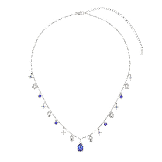 Kezia Silver Blue Star Stacking Necklace