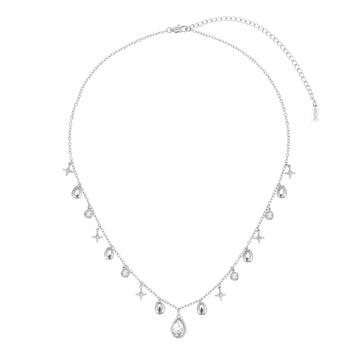 Kezia Silver Crystal Star Stacking Necklace