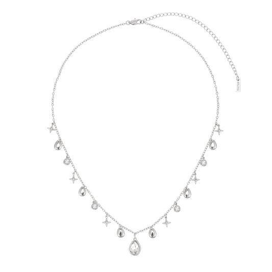 Kezia Silver Crystal Star Stacking Necklace
