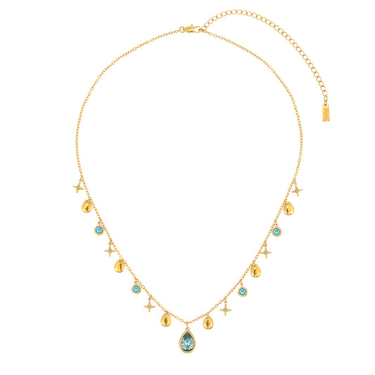 Kezia Gold Turquoise Star Stacking Necklace