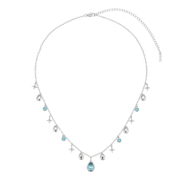 Kezia Silver Turquoise Star Stacking Necklace