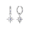 Kiki Silver Blue Star Hoop Earrings