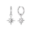 Kiki Silver Crystal Star Hoop Earrings