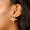 Kiki Gold Multi-Blue Star Stud Earrings