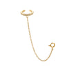 Kitty Crystal Gold Dainty Cuff & Ear Chain