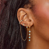 Kitty Turquoise Gold Dainty Cuff & Ear Chain