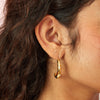 Skye Gold Turquoise Chunky Star Hoop Earrings