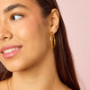 Hebe Gold Green Thin Bigger Star Hoop