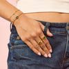 Nancy Gold Green Pull Bracelet