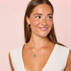 Maddie Gold Turquoise Simple Stone Necklace