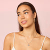 Maddie Silver Crystal Simple Stone Necklace
